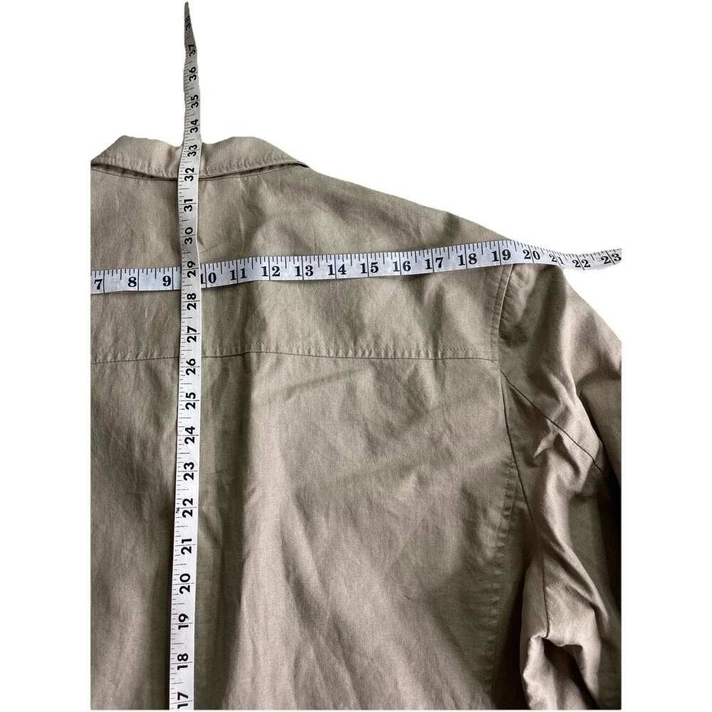 Tasso Elba Fitted Men XL Elbow Patch Linen Cotton Casual Summer Jacket Safari